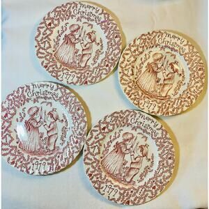 Royal Crownford Christmas Plate Set 1979